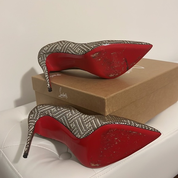 Christian Louboutin Silver Heels. - Picture 4 of 4